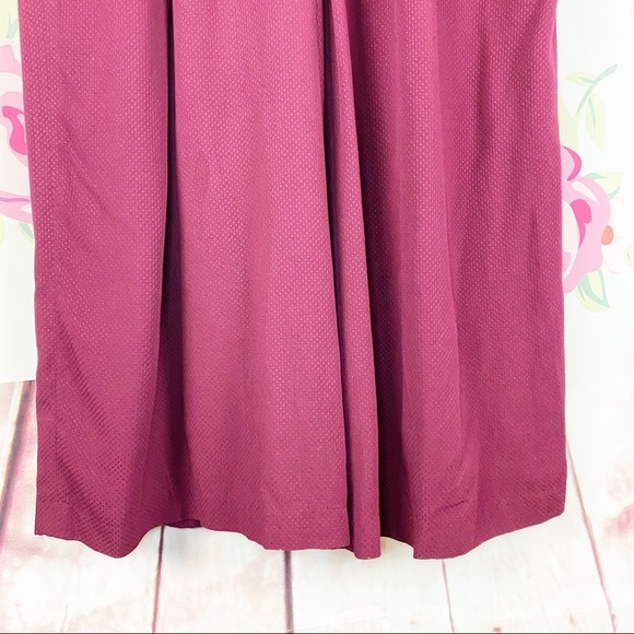 NEW Gal Meets Glam Luella Maroon Wine Burgundy Ruched Crop Jumpsuit 18 - Picture 8 of 11